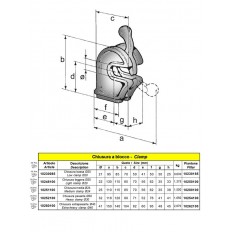 ZAMKNIĘCIE BURTY WAHLIWE FI 30 MM DŹWIGNIA TYP A