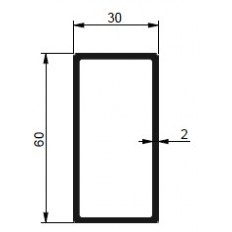 Profil Jekl 60x30, alu