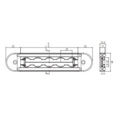 LISTWA MOCOWANIA PROSTA  AIRLINE 3000 x 40 mm + ZAŚLEPKI