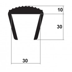 PROFIL PVC ZABEZPIECZAJĄCY BURTĘ  TYLNĄ DO PRZEWOŻENIA DŁUGICH PROFIL DŁUGOŚĆ 2500 MM