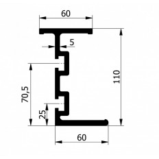 PROFIL POMOCNICZY RAMY T110MM POD PRZESUWNĄ KONSOLĘ
