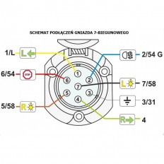 Gniazdo 7 PIN 12V