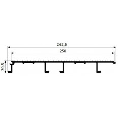 Panel podłogowy L2100 W250 H30 16 otw