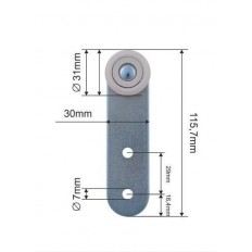 WÓZEK PLANDEKI BOCZNEJ SZYNY ALUMINIOWEJ