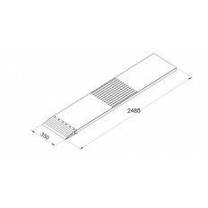 Najazd aluminiowy TYP A 4-komorowy 2485x350x40