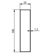 Profil deski stelaża 100x25, alu