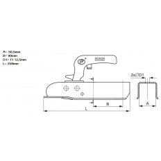 Zaczep kulowy głowica ZSK-0750H-00-00 50,5 MM