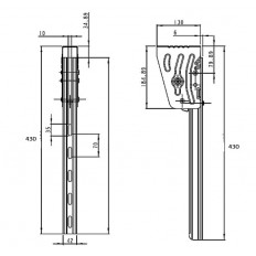 Uchwyt osłony antynajazdowej 430 mm TAKLER MAGNELIS