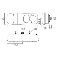 LAMPA EUROFAB Z ŻARÓWKAMI PRAWA Aspock