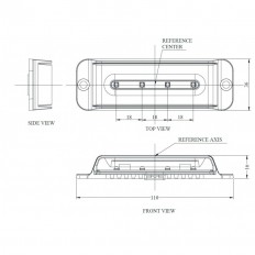 LAMPA STROBO 4xLED 13W NIEBIESKA R65 R10