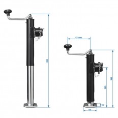 PODPORA PRZYCZEP LAWET 1000 kg HEAVY ZAKRES 39-64CM