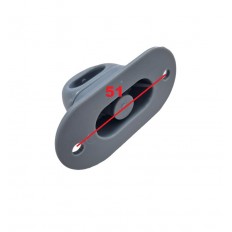 CHWYTKA PLANDEKI POLIAMIDOWA PRZEKRĘCANA SZARA