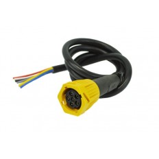 WTYCZKA BAJONET 6-PIN ŻÓŁTA LEWA Z PRZEWODEM 1m 6x0,75mm2