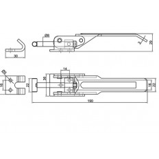 ZACZEP DO BURTY "T" REGULOWANY Z HAKIEM OCYNK