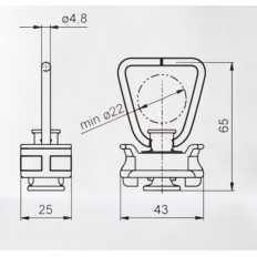 UCHWYT MOCUJĄCY AIRLINE 500 KG Z PC