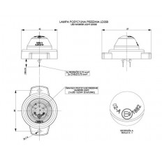 LAMPA OBRYSOWA LEDx1 BIAŁA 12/24V