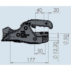 ZACZEP KULOWY GŁOWICA AL-KO AK301 3000 kg FI 50 mm