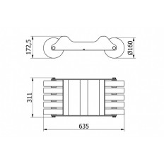 WÓZEK SERWISOWY POD URWANE KOŁO / koła gumowe / ŻÓŁTY