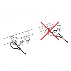 LINKA AWARYJNA HAMULCA NAJAZDOWEGO PRZYCZEPY 1 metr Z HAKIEM