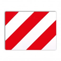 TABLICA OSTRZEGAWCZA LEWA PONADGABARYT BEZ OŚWIETLENIA CZERW. 30x40cm