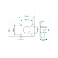 Płyta montażowa do podpór Heavy, Jack V1