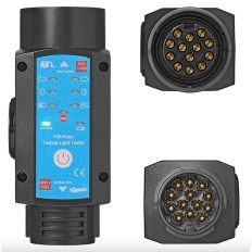 TESTER GNIAZDA PRZYCZEPY 13-PIN 12V LED Z AKUMULATOREM