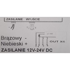 STEROWANIE BEZPRZEWODOWE 6-KANAŁOWE HERMETYCZNE 12-24V