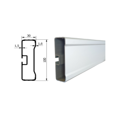 OSŁONA ANTYNAJAZDOWA - ROWEROWA DESKA ALU L 1500 mm kpl