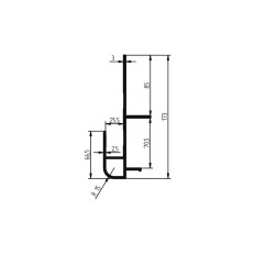 PROFIL OBWODOWY KONTENERA 25 MM L-2330mm