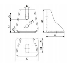 Konsola mocująca 90 mm UNIWERSALNA ZN