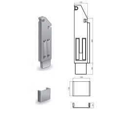 Słupek wywrotki 120mm tylny prawy