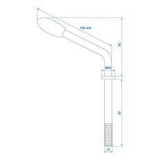 WRZECIONO KORBKA OBEJMY KOŁA PODPOROWEGO FI 60 mm
