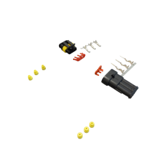 Złącze hermetyczne wtyczka gniazdo AMP SUPER SEAL 3-PIN komplet