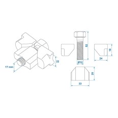 Zestaw zespół regulacji hamulca KNOTT 250x40mm