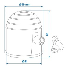 Osłona kuli haka holowniczego z zamkiem