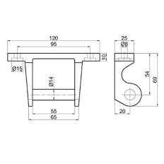 Zawias burtowy wywrotki 120