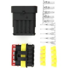 Złącze hermetyczne wtyczka gniazdo AMP SUPER SEAL 5-PIN komplet