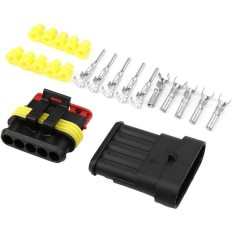 Złącze hermetyczne wtyczka gniazdo AMP SUPER SEAL 5-PIN komplet