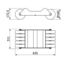 Wózek serwisowy pod urwane koło / koła gumowe / ocynk