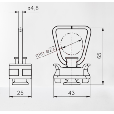 UCHWYT MOCUJĄCY AIRLINE 500 kg PCV GREEN