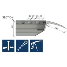 Rampy najazdy aluminiowe z certyfikatem L-4000 mm / 2,7 T