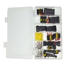 Zestaw złącz AMP SUPER SEAL / 8 Kompletów 1-4 Pin wtyk+gniazdo