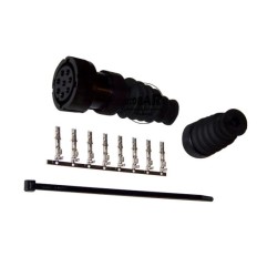 ASPOCK wtyczka 8-PIN bajonet lampy tylnej, czarna, piny żeńskie