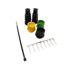 ASPOCK gniazdo 8-PIN bajonet lampy tylnej, żółte/zielone/czarne, piny męskie