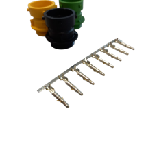 ASPOCK gniazdo 8-PIN bajonet lampy tylnej, żółte/zielone/czarne, piny męskie