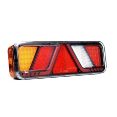 FRISTOM Lampa tylna LEWA LED 24V, 6-funkcyjna, bez oświetlenia tablicy rej., złącze AMP 7PIN