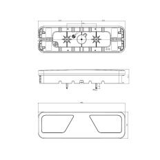 FRISTOM Lampa tylna PRAWA LED 24V, 6-funkcyjna, bez oświetlenia tablicy rej., złącze AMP 7PIN