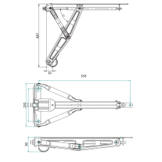 Podpora do przyczepy ze składaną nogą 1100 kg