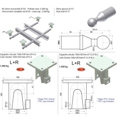ŁOŻYSKO KULOWE WYWROTKI FI 50 / 3500 kg - zestaw