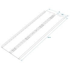 Rampa aluminiowa składana do wózka inwalidzkiego 183x73 cm